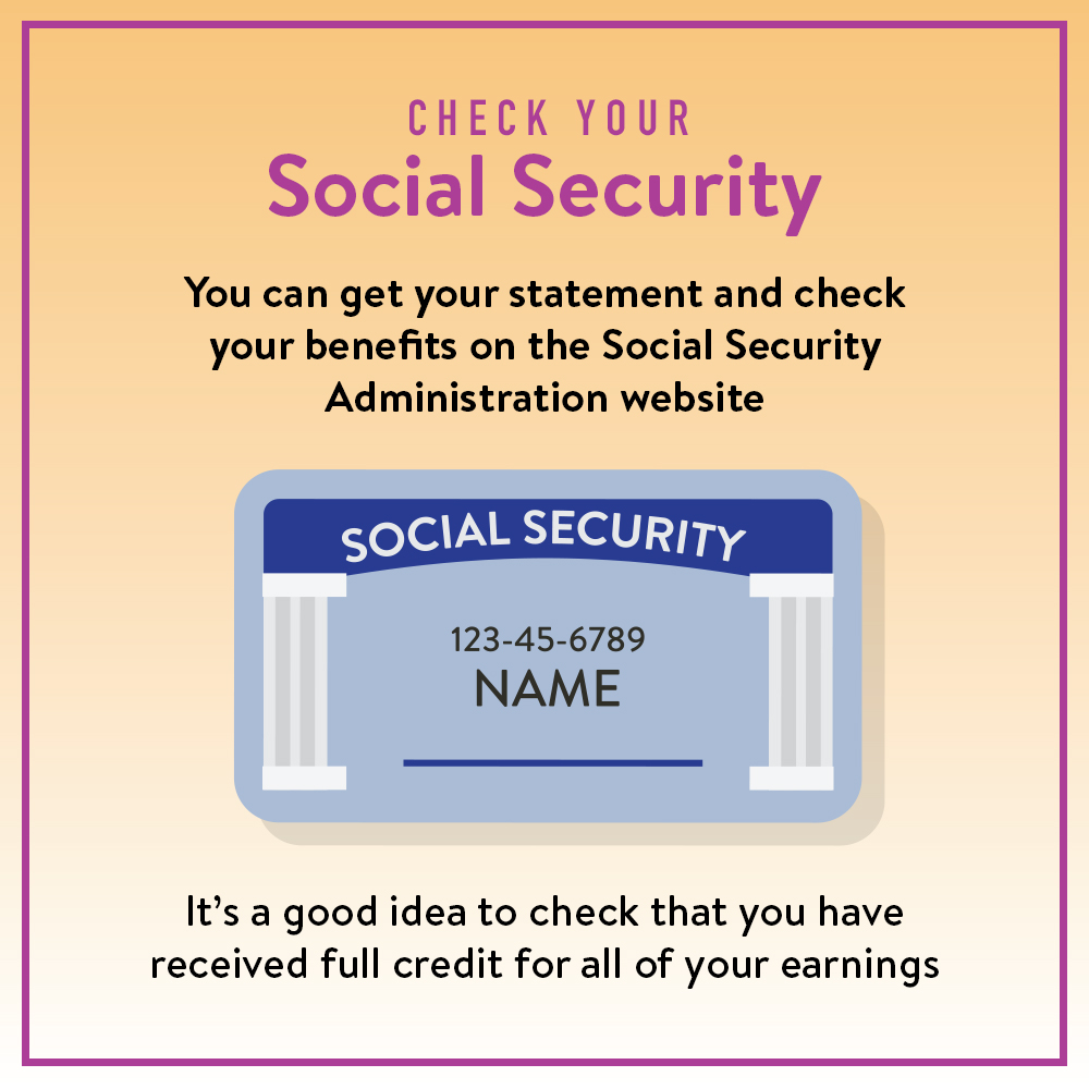 You can check your Social Security history on the Social Security Administration's website