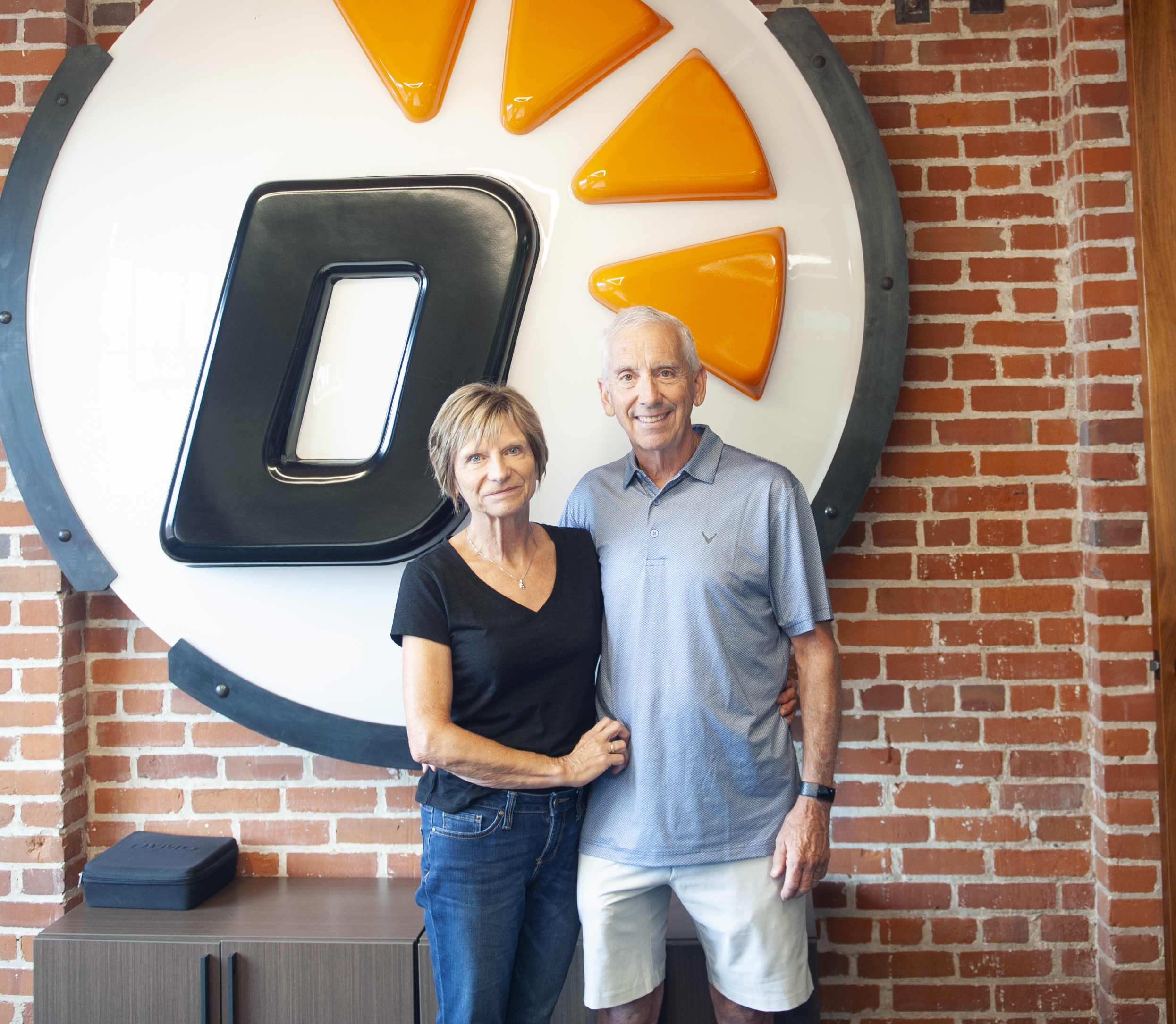 Dupaco members Flo and Greg Schuetz at the Dupaco Voices building.